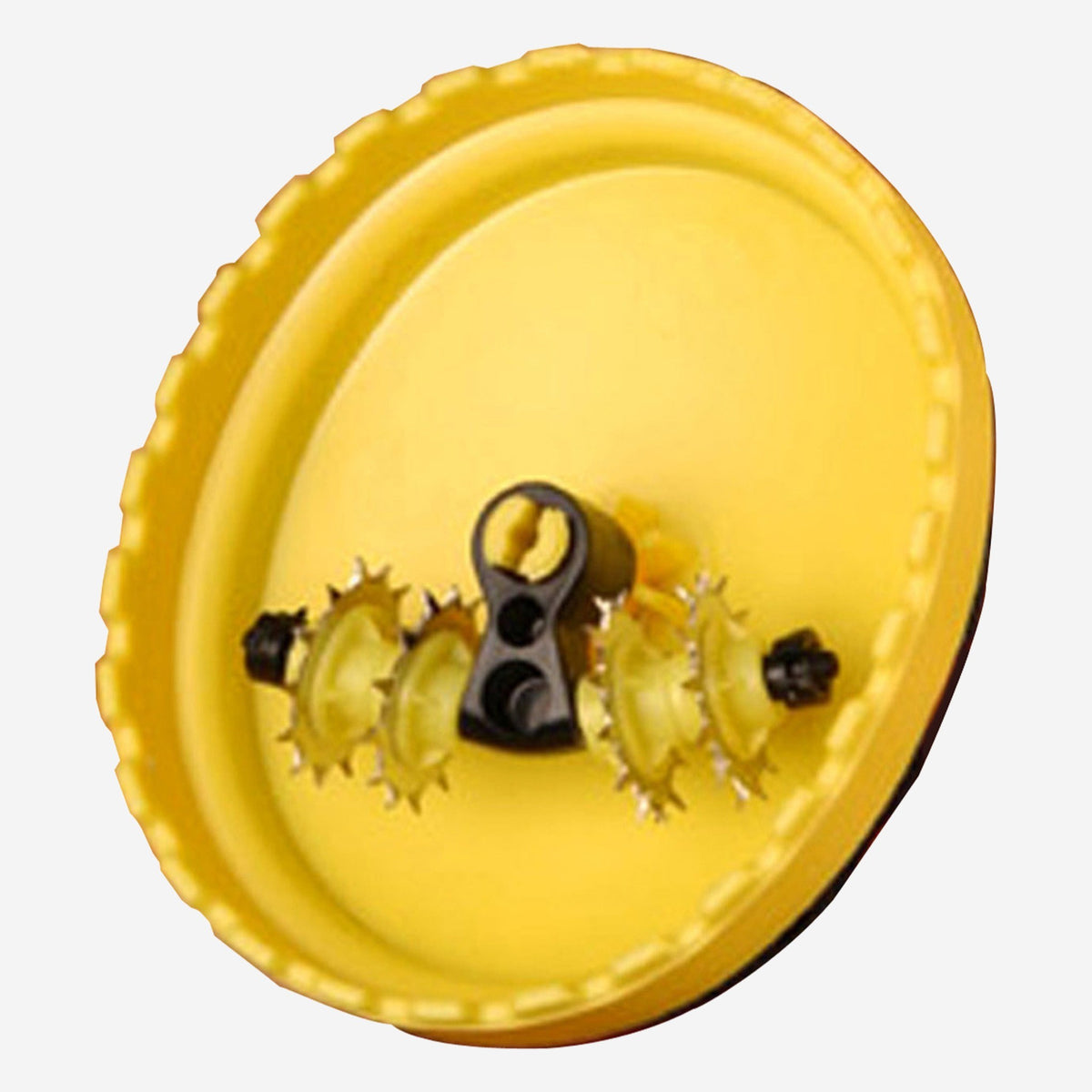 A. Richard 11700 wallpaper scoring tool, yellow disc with toothed wheels for perforating old wallpaper before removal