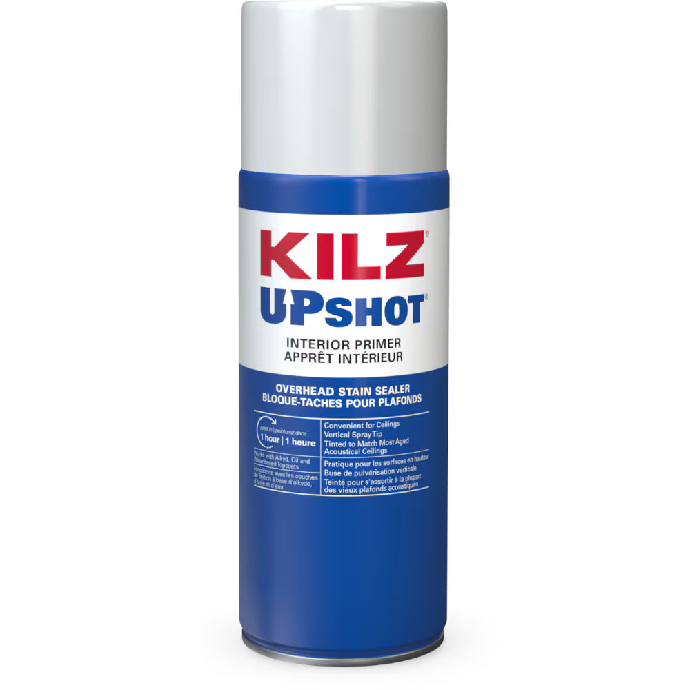 KILZ UPSHOT Interior Primer Overhead Stain Sealer Aerosol Spray, 284g