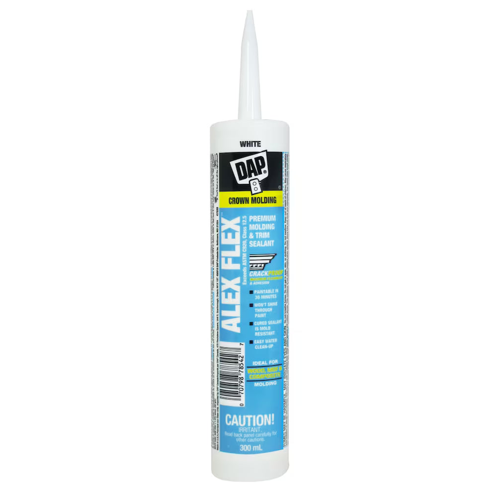 DAP ALEX FLEX® Premium Acrylic Latex Sealant for Moulding & Trim White 300 mL