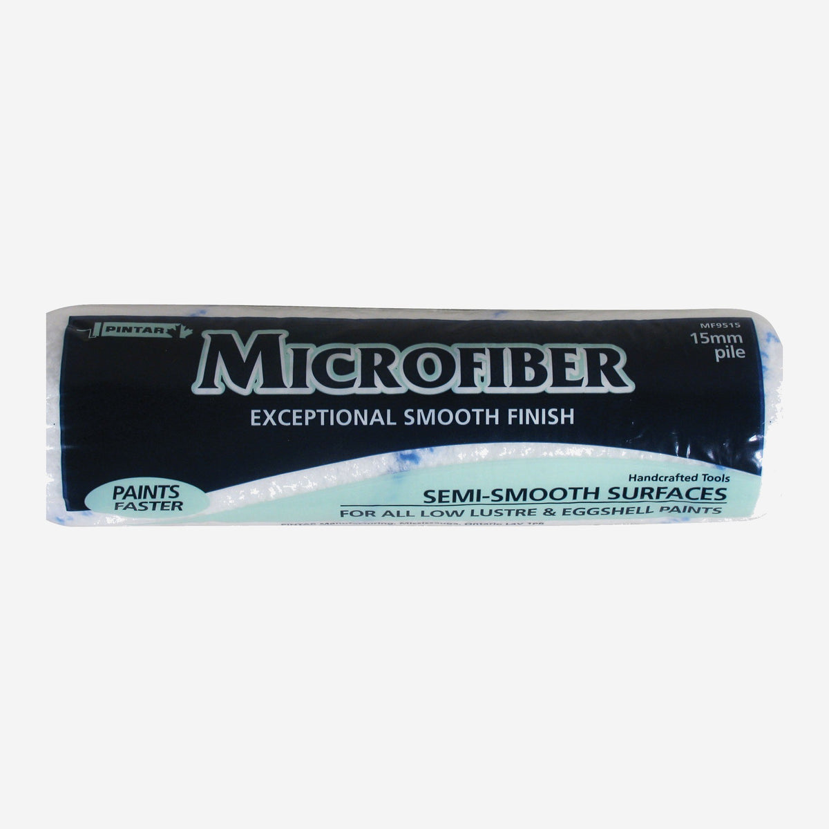 Pintar premium microfiber roller cover 9.5 inch with 15 mm pile, blue stripe fabric in retail packaging