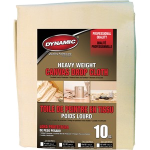 Dynamic KA210412 4' x 12' (1.22m x 3.66m) 10 oz. Heavy Weight Canvas Drop Cloth
