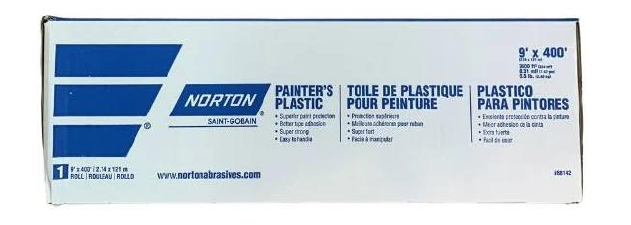 Norton 9' x 400' .31mil Painters Plastic