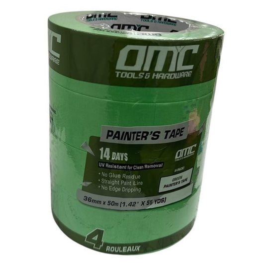 OMC 36-mm x 50-m Green Painter's Tape Roll - 4-pack