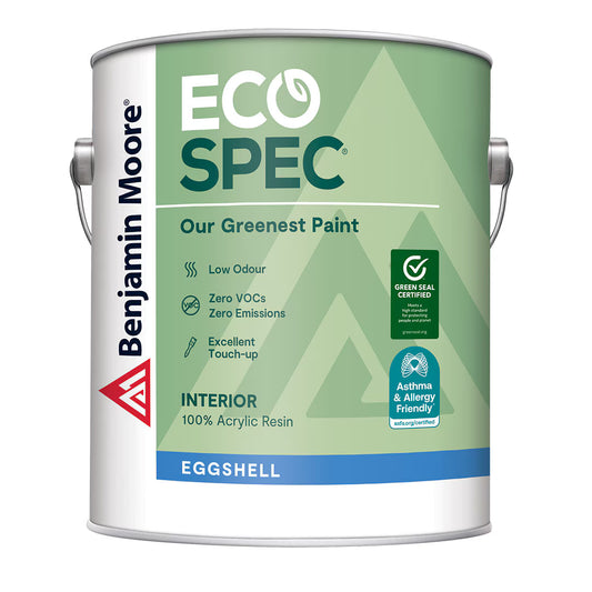 Eco Spec -Interior Eggshell Finish Y374 greenest and lowest odour paint that meets or exceeds strict environmental and performance criteria