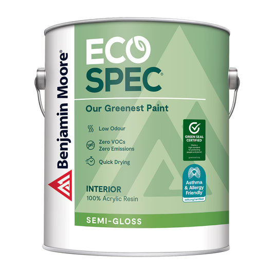 Eco Spec -Interior Semi-Gloss Finish Y376 greenest and lowest odour paint that meets or exceeds strict environmental and performance criteria