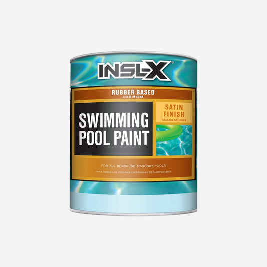 INSL-X Rubber Based Swimming Pool Paint RP-27XX, 1 gallon can with satin finish label