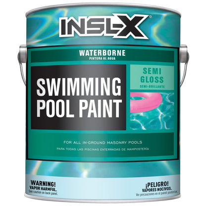 INSL-X Waterborne Swimming Pool Paint WR-10XX, 1 gallon can, semi-gloss