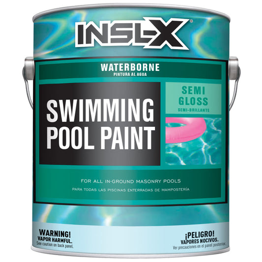 INSL-X Waterborne Swimming Pool Paint WR-10XX, 1 gallon can, semi-gloss