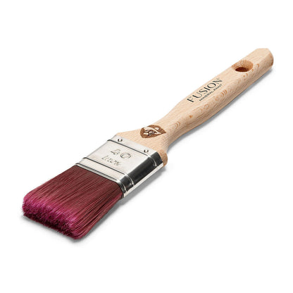 Staalmeester ProHybrid Fusion 40mm flat paint brush with beechwood handle and stainless steel ferrule