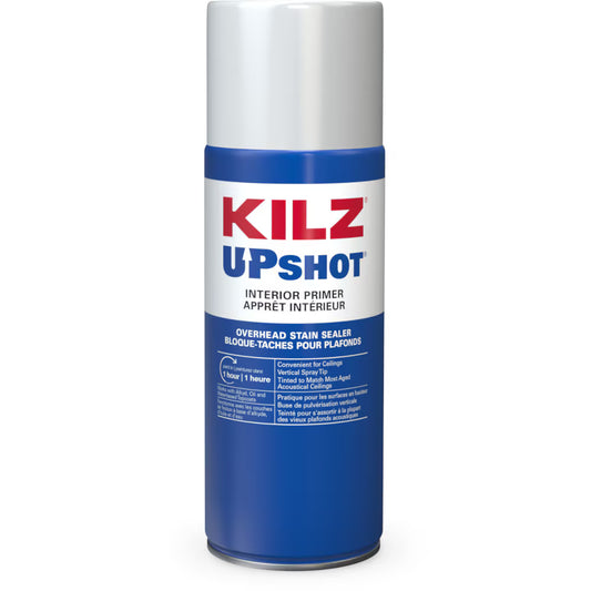 KILZ UPSHOT Interior Primer Overhead Stain Sealer Aerosol Spray, 284g
